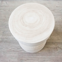 Boracay Timber Stool White Wash